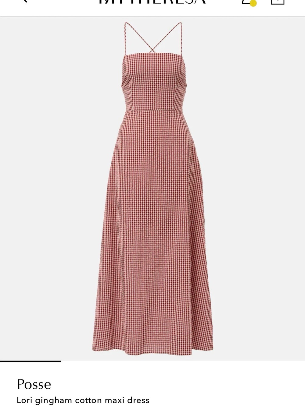 Posse Lori Dress. Red, classic gingham